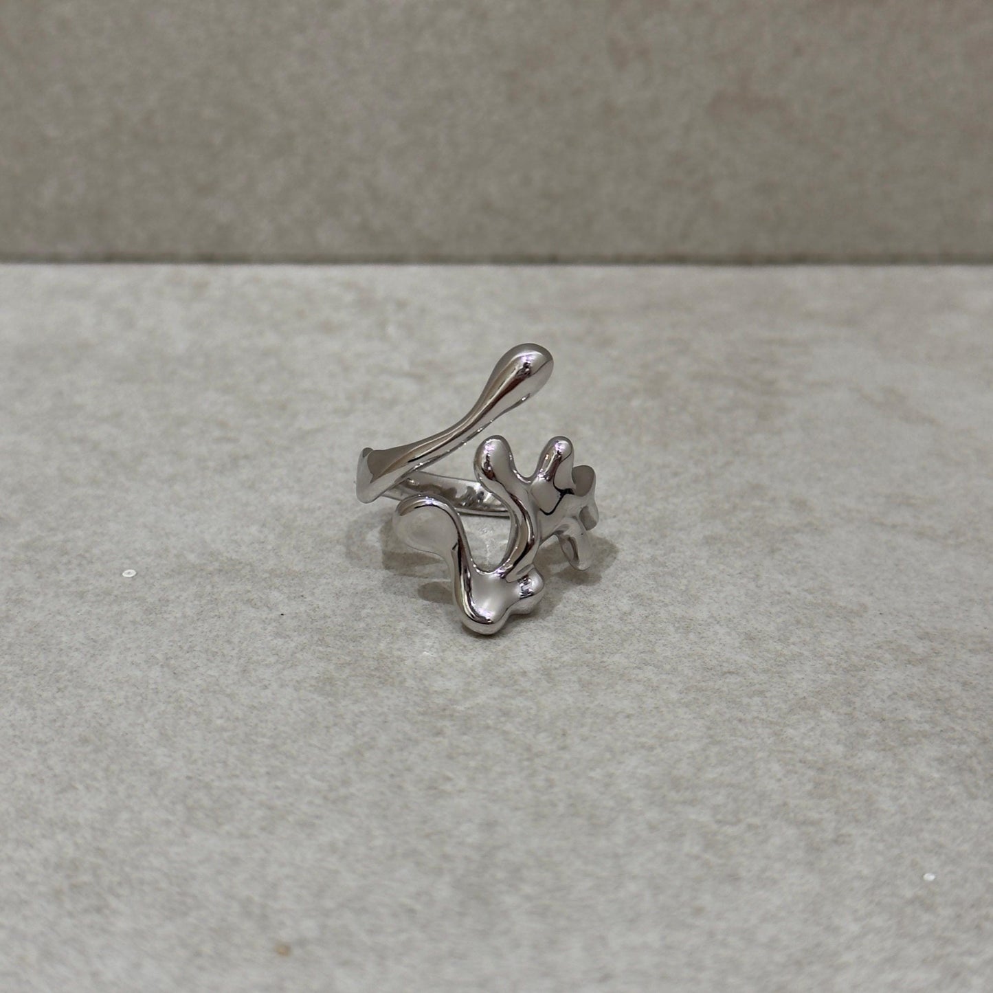 925 Sterling Silver Ring Brutalist Ring Handmade Hammered Ring Adjustable Textured Ring Chunky Statement Ring Rocky Ring Thick Jewellery