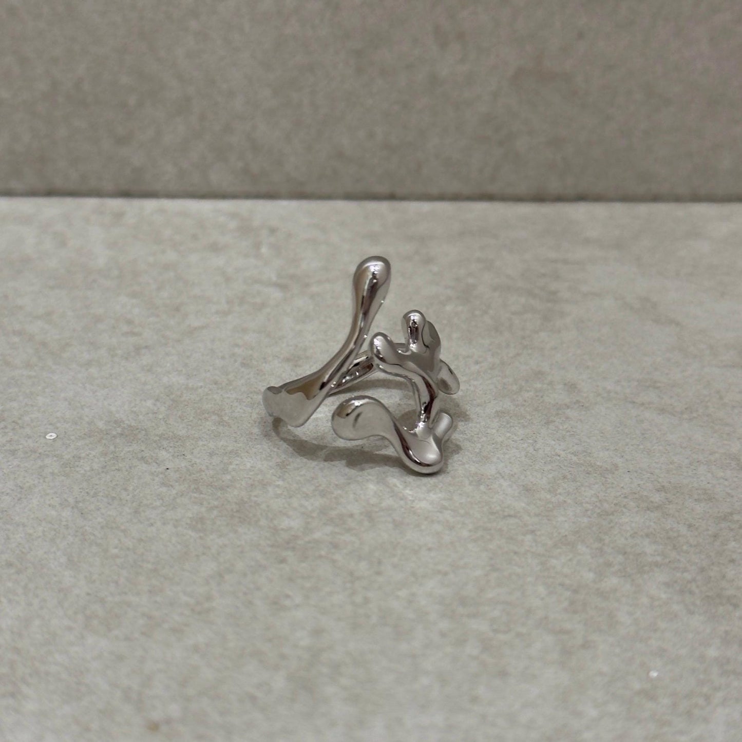 925 Sterling Silver Ring Brutalist Ring Handmade Hammered Ring Adjustable Textured Ring Chunky Statement Ring Rocky Ring Thick Jewellery