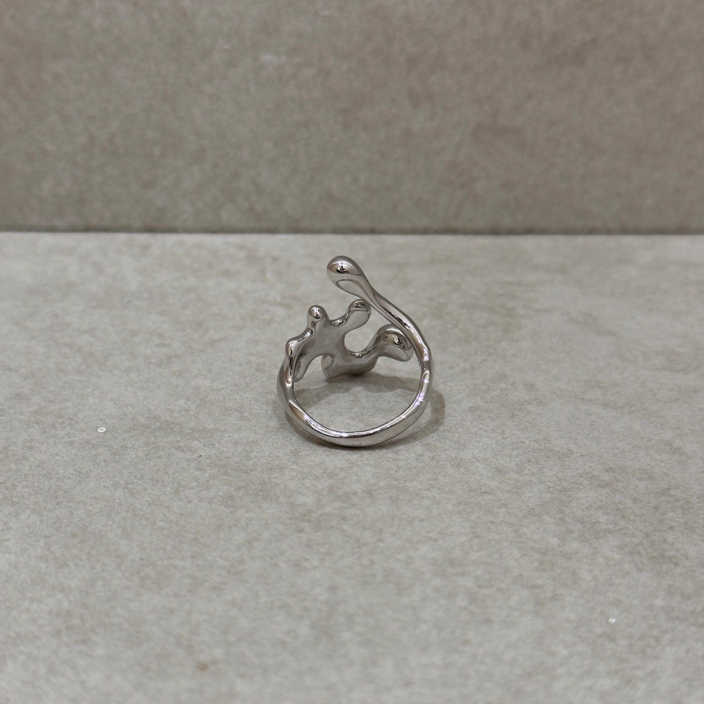 925 Sterling Silver Ring Brutalist Ring Handmade Hammered Ring Adjustable Textured Ring Chunky Statement Ring Rocky Ring Thick Jewellery