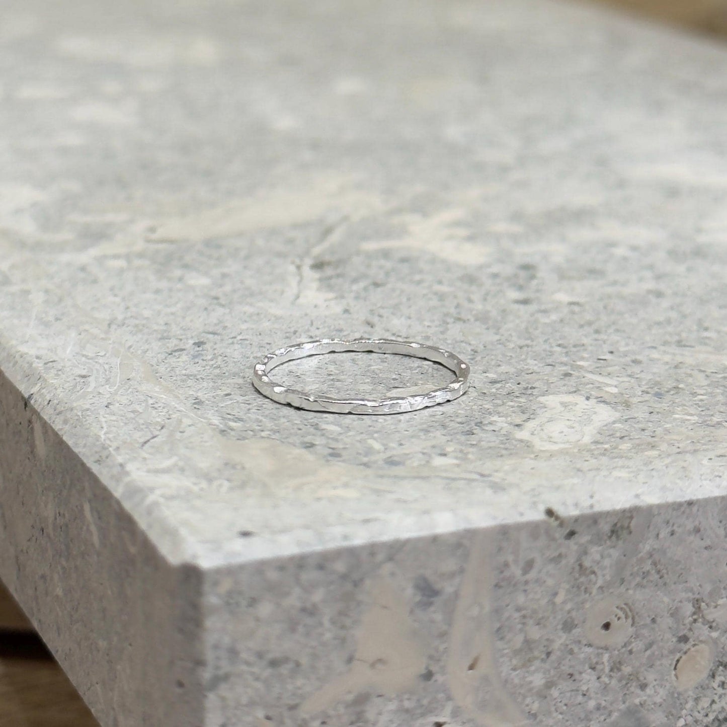 925 Sterling Silver Ring Thin Ring Brutalist Ring Handmade Ring Hammered Ring Textured Ring Statement Ring Stacking Ring Rocky Ring