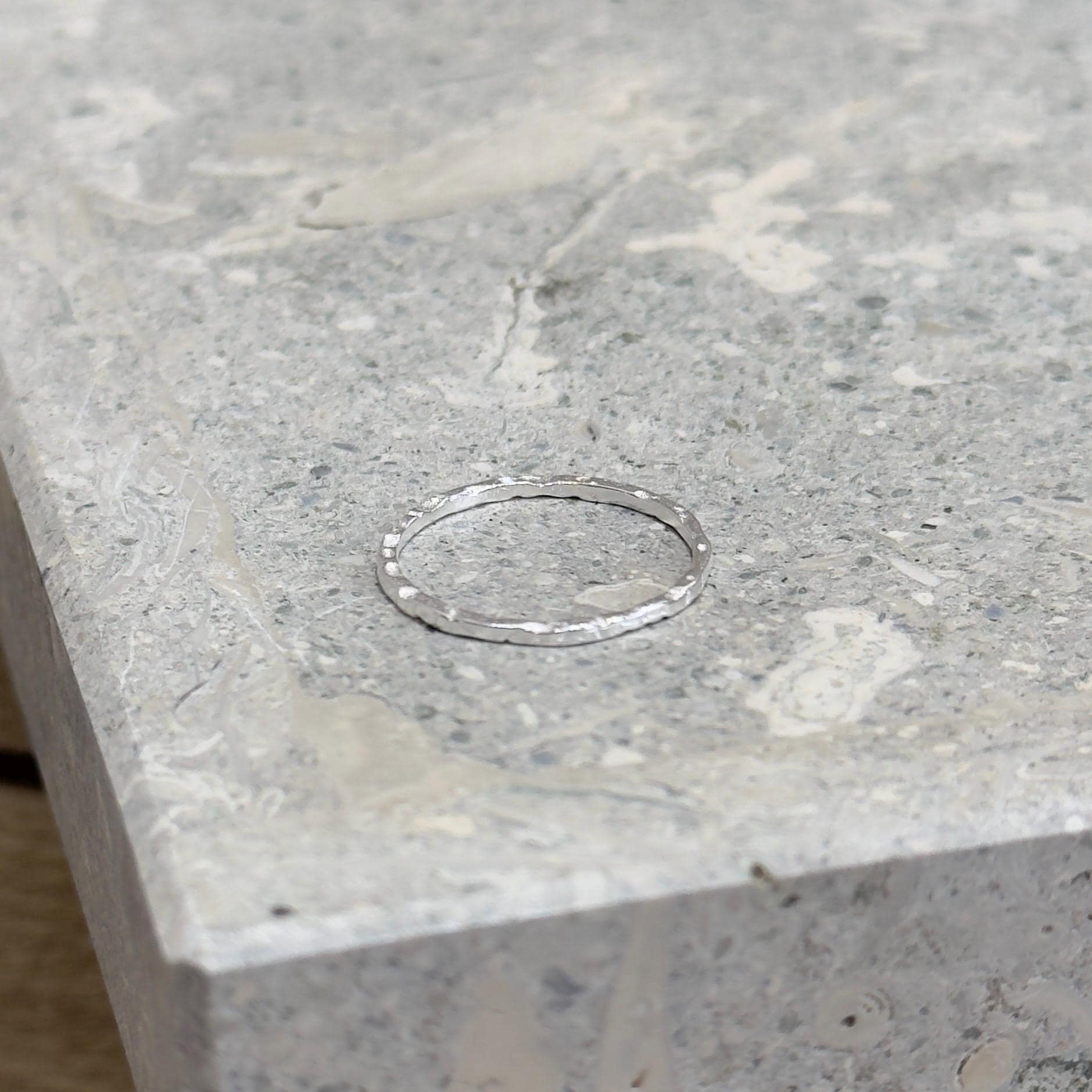 925 Sterling Silver Ring Thin Ring Brutalist Ring Handmade Ring Hammered Ring Textured Ring Statement Ring Stacking Ring Rocky Ring