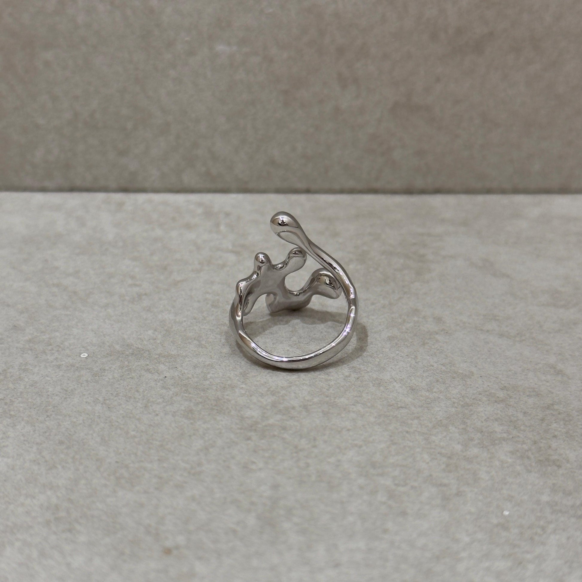 925 Sterling Silver Ring Brutalist Ring Handmade Hammered Ring Adjustable Textured Ring Chunky Statement Ring Rocky Ring Thick Jewellery
